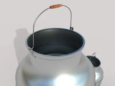 Milk Galvanized vases 3D model