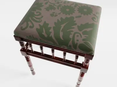 Victorian Piano Stool 3D model