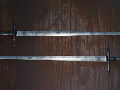 Medieval Sword Gamready PBR - One-Handed sword 3D model