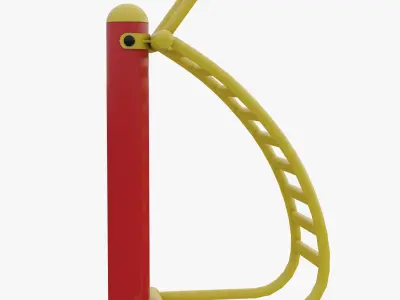 Outdoor fitness Equipment back stretching stand model 3D model