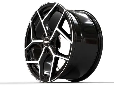 Rim Rial Black 01 Low-poly 3D model
