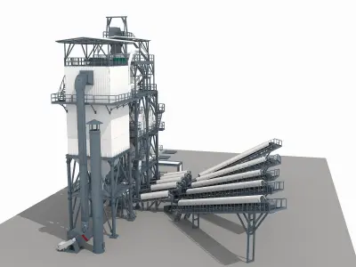 Asphalt Mixing Plant  3D model purchase
