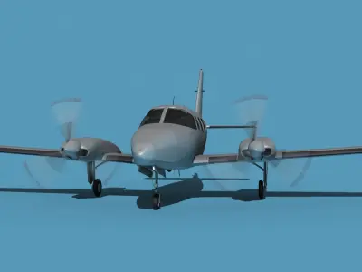 Piper PA-31-350 Navajo Chieftain V00 3D model