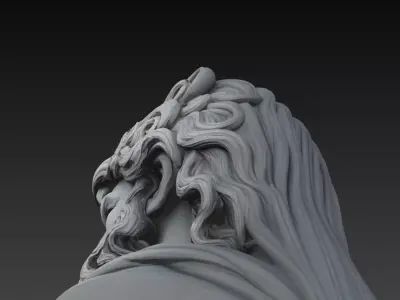 Classical Greek God Bust Sculpture 3D Model 3D print model