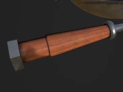 Frying pan with Slice 4K PBR GameReady  Low-poly 3D model