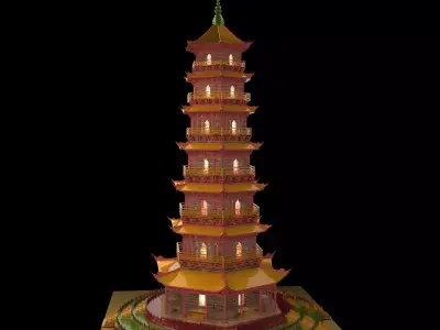 Chinese tower  3D model