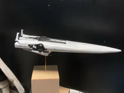 Brynhild spaceship flying in sky 3D print model