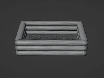 Inflatable pool outdoor 3 3D model