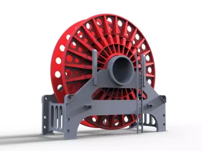 Stand for cable reel for ship models Typ C 3D print model