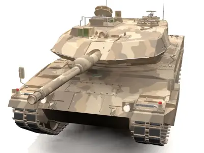 Leopard 2 Tank 4K 3D model