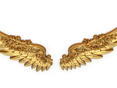 Wings Printable carved decor 12 3D model