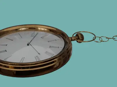 Antique Pocket Watch 3D model