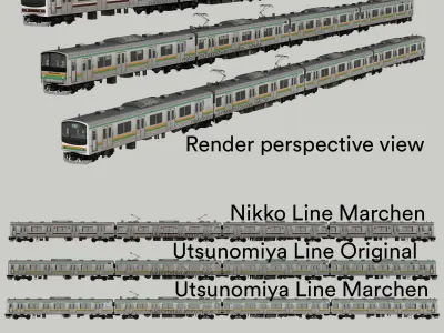JR205-600 Utsunomiya-Nikko Line Full Version 3D model