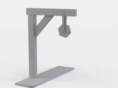 Wooden crane Low-poly 3D model buy