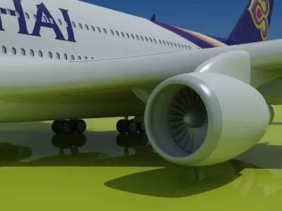 Thai Airbus A380 Model  3D model