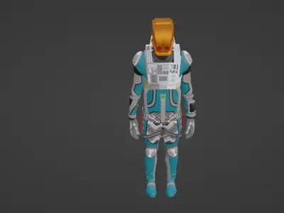 Robot Soldier - Assault Soldier Low-poly 3D model 14