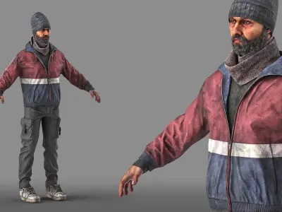 Homeless Man 3D model