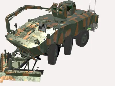 VBT IVECO GUARANI LIMPADOR DE MINAS Low-poly 3D model