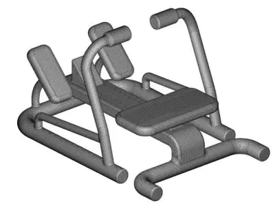 Stylish Gym Rowing Machine 3D print model