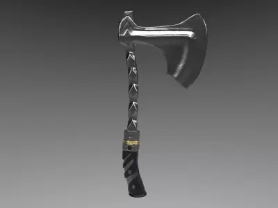 Battle axe Free low-poly 3D model shop