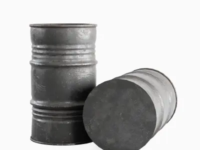 Industrial Barrel 05 Low-poly 3D model