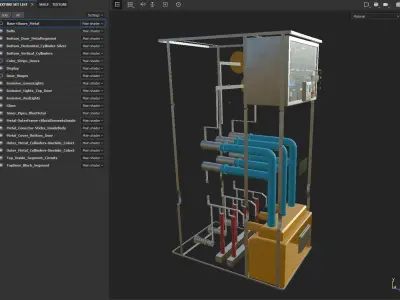 Medium Voltage Metal - Clad Air Insulated Switchgear Low-poly 3D model