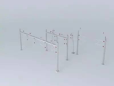 Dutch 25kV gantries Free 3D model