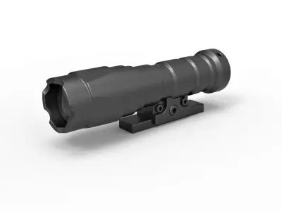 Flashlight for cosplay blaster 3D print model