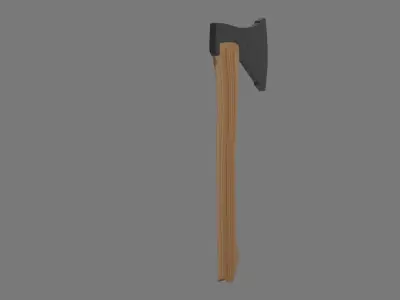 Low Poly Lumberjack Ax Free low-poly 3D model
