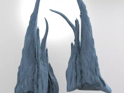 Dinosaur Raptor cliffs 7  3D model