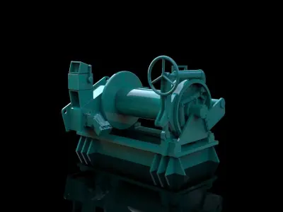 Winch for the rescue cruiser Hermann Marwede 3D print model
