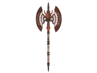 Battle Axe Low-poly 3D model 40