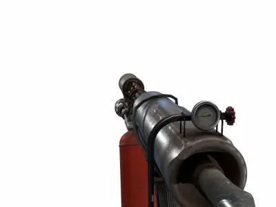 flame gun Low-poly 3D model purchase