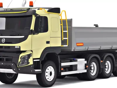 Volvo FMX Tridem Tipper Truck 8x4 3D model