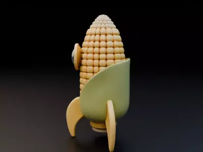 corn rocket 3D print model