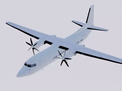 Fokker 50 3D model purchase