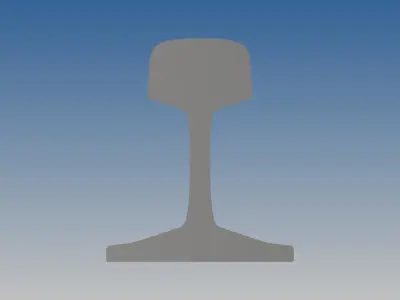 British Standard-EN13674 49E1 rail 3D model