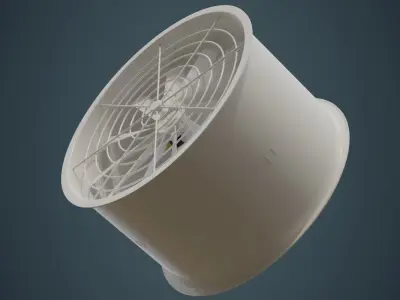 Industrial Fan 2A Low-poly 3D model