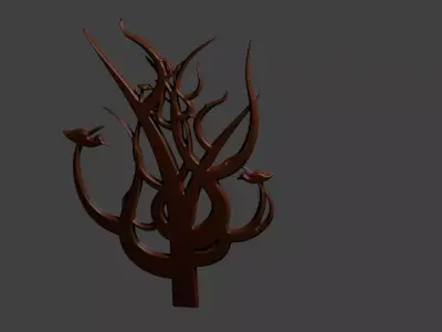 Wooden item for interior decoration 3D model get