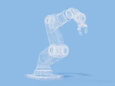 Rigged Robot arm Low-poly 3D model purchase