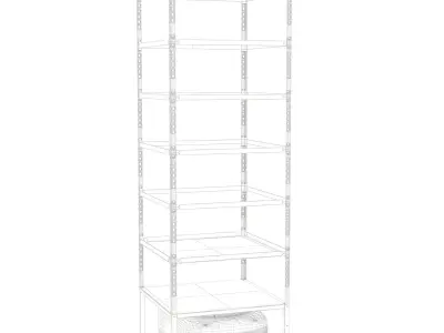 Amazon Kiva Robot With Warehouse Rack 3D model