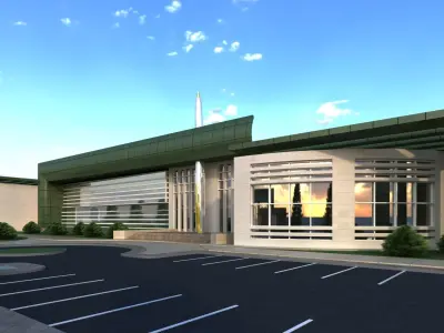 cultural center  exterior  3D model