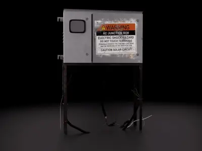 Electric box Low-poly 3D model purchase