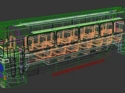 Lanka Ashok Leyland Bus body - Base model 3D model