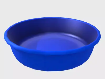 Plastic Tub Low Poly Low-poly 3D model