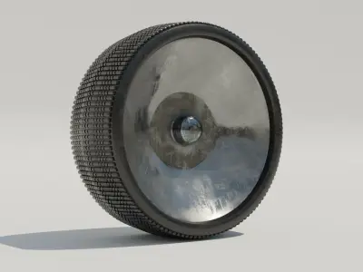 moon vehicle wheel Low-poly 3D model