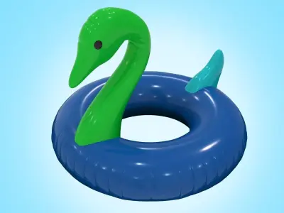 Inflatable Swan 3D Model - High Detail and Versatility Low-poly 3D model