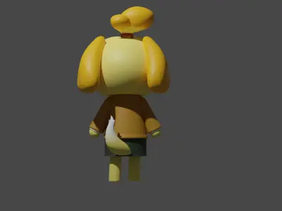 Canela Animal Crossing Character 3D model