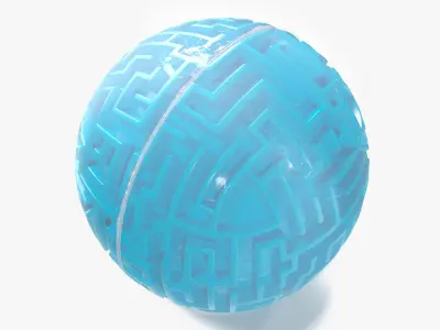 Spherical Maze Puzzle 3D model