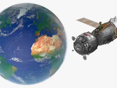  Earth Globe with Soyuz Spacecraft Collection 
